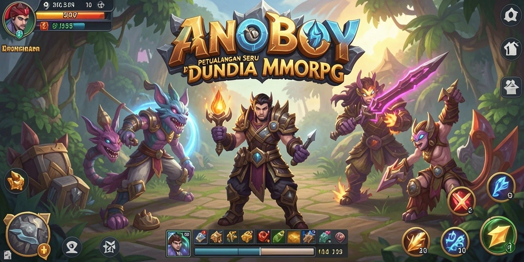 Screenshot gameplay ANOBOY menampilkan pertarungan yang mendebarkan.