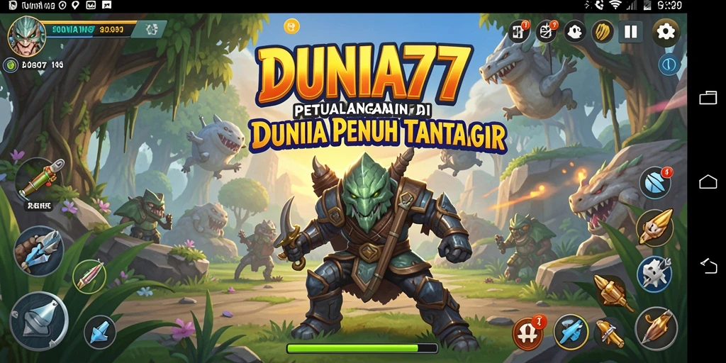 Gameplay DUNIA77 yang penuh aksi dan petualangan seru.