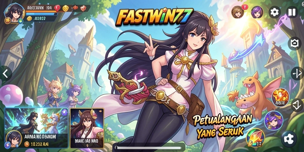 Tampilan gameplay seru dari game Anime yang menarik.