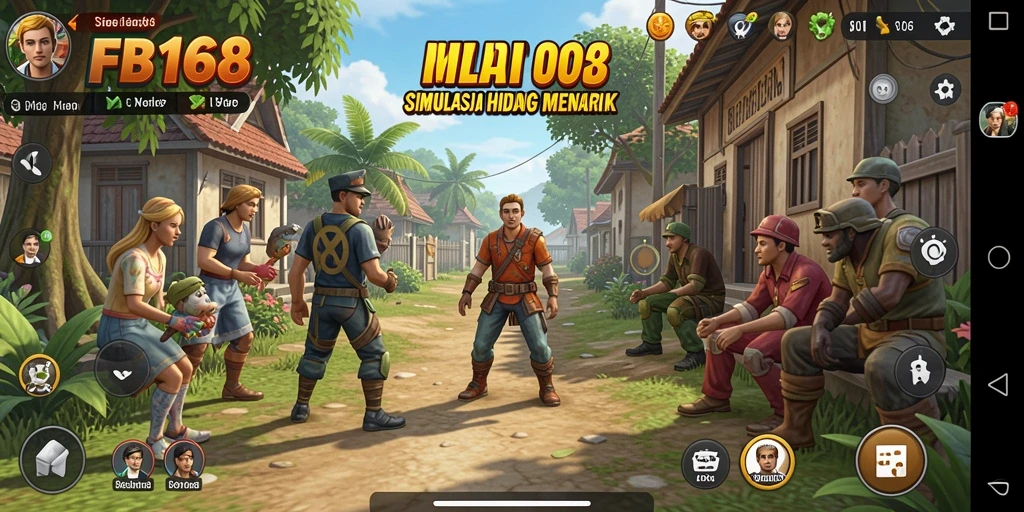 Tampilan menarik dari gameplay FB168 dengan berbagai karakter dan misi.