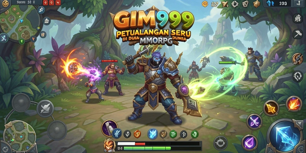 Tampilan utama gameplay GIM999 yang menegangkan dan penuh aksi.