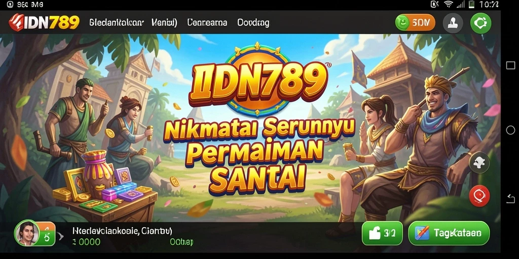 Tampilan gameplay IDN789 yang penuh warna dan seru.