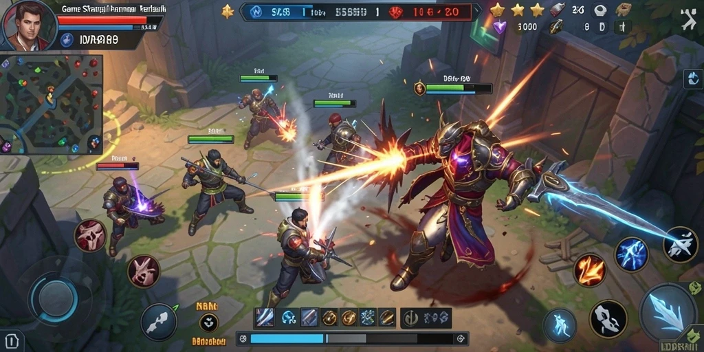 Tampilan gameplay epik dalam IDRRP dengan pertempuran strategis.