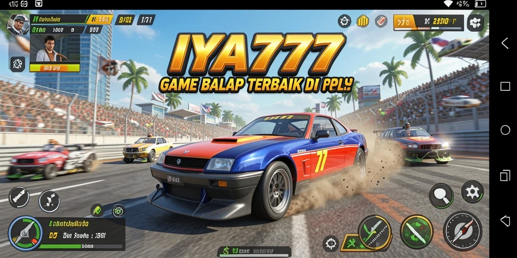 Screenshot IYA777 menampilkan aksi seru dalam balapan yang mendebarkan.