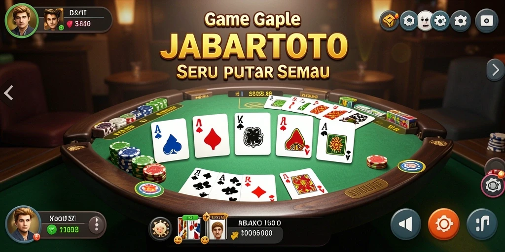 Tampilan gameplay seru JABARTOTO dalam permainan Gaple.
