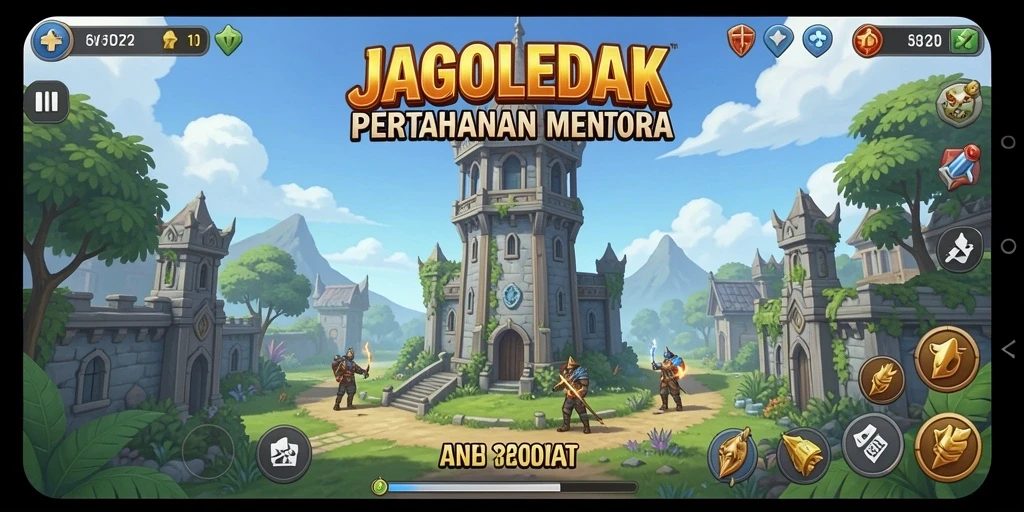 Gameplay mendebarkan dalam JAGOLEDAK yang penuh strategi Tower Defense.