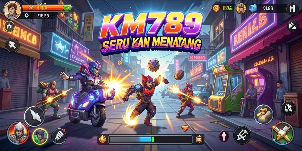 Tampilan dinamis gameplay KM789 dengan aksi seru dan menyenangkan.