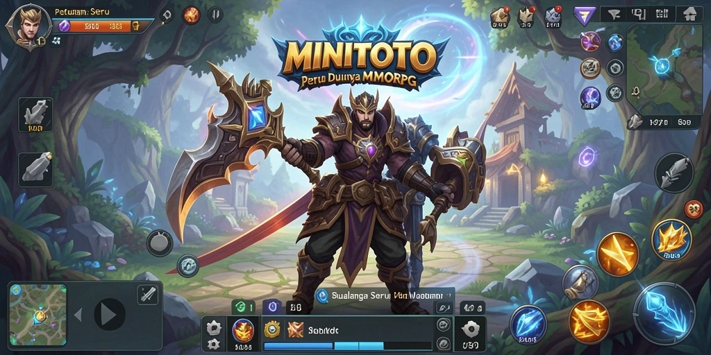 Tampilan gameplay <strong>MINITOTO</strong> yang mendebarkan dengan pertarungan epik dan petualangan yang luas.