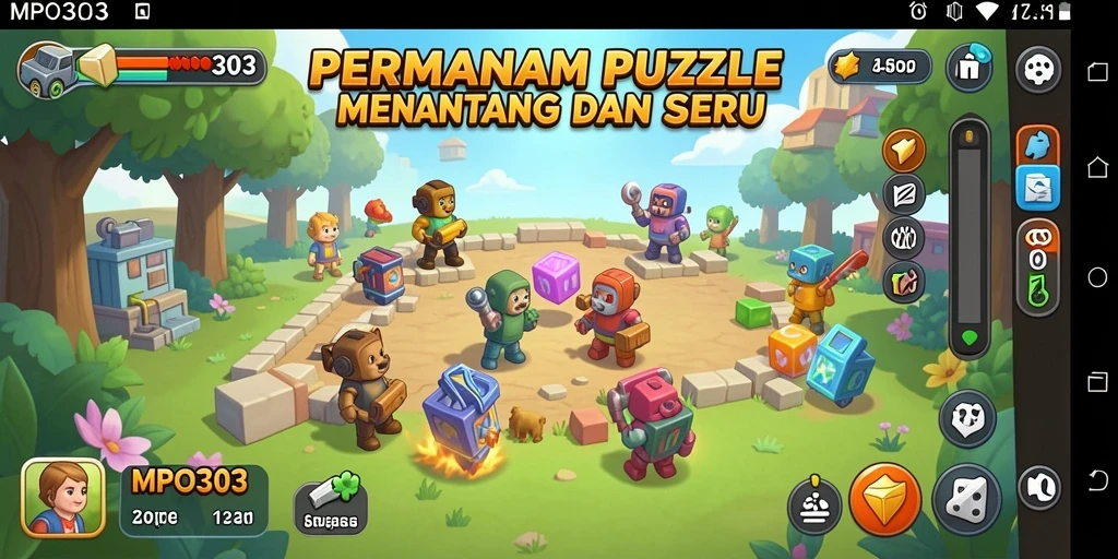 Tampilan gameplay MPO303 dengan teka-teki menarik dan interaktif.