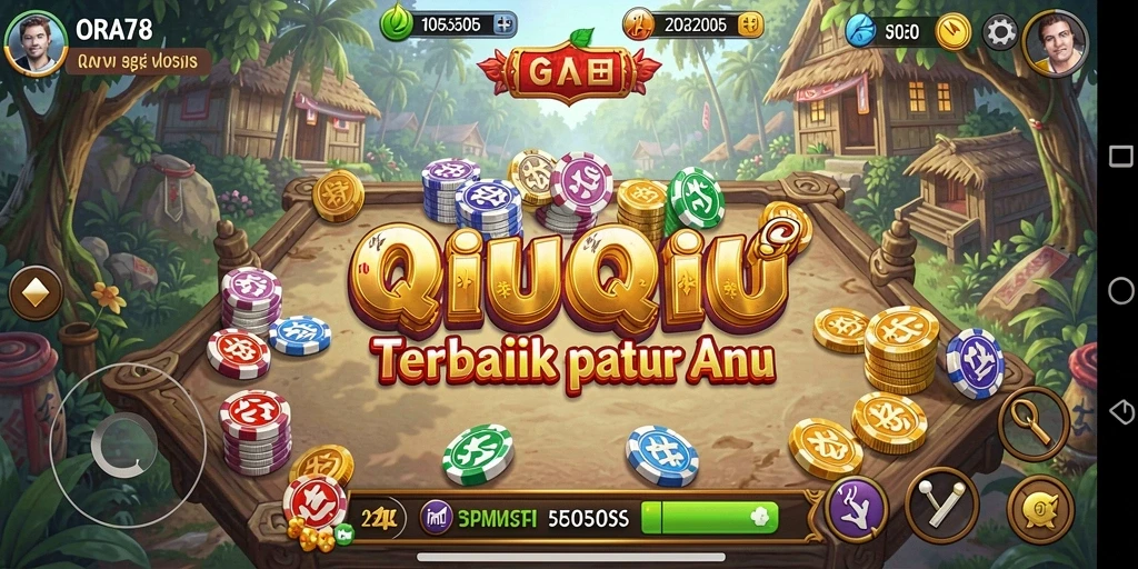 Tangkapan layar utama ORA78 menampilkan gameplay seru QiuQiu.