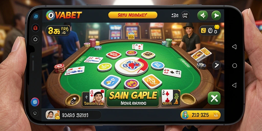 Gameplay seru OVABET dengan pemain yang aktif bermain Gaple.
