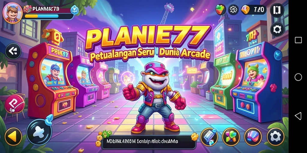 Tangkapan layar utama menunjukkan aksi seru di <strong>PLANET77</strong>.