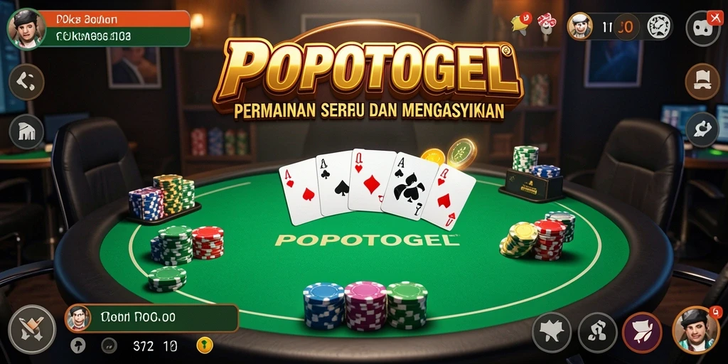 Gameplay poker seru dengan teman-teman di POPOTOGEL.