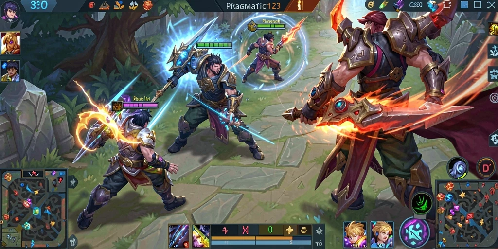 Tampilan seru dari gameplay PRAGMATIC123 dalam pertempuran tim.