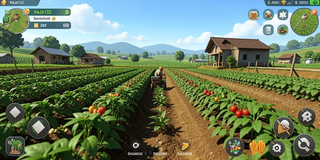 Gameplay menarik dari pertanian di RAJA132 yang penuh warna.