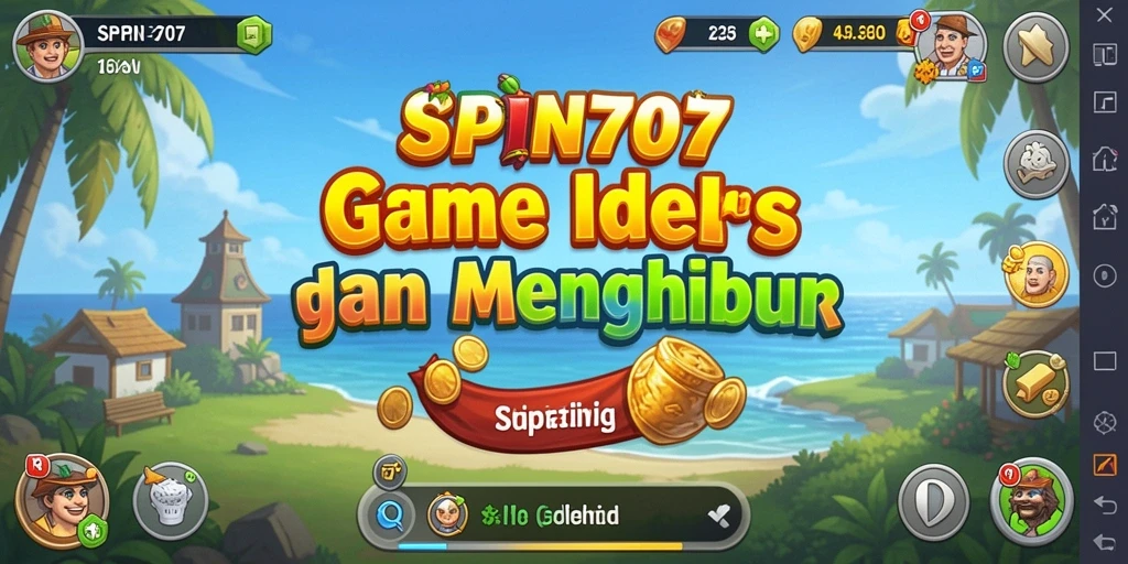 Screenshot utama SPIN707 menampilkan karakter dan elemen gameplay Idle.