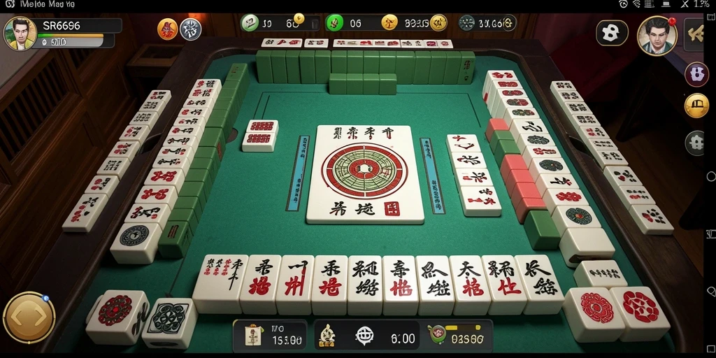 Tampilan gameplay Mahjong yang menarik di SR6666