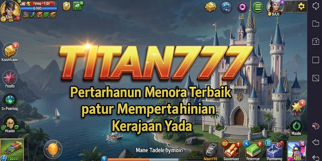 Tampilan gameplay menakjubkan dari pertarungan Tower Defense di TITAN777.