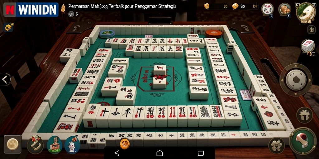 Tangkapan layar game WINIDN menampilkan aksi permainan Mahjong yang seru.